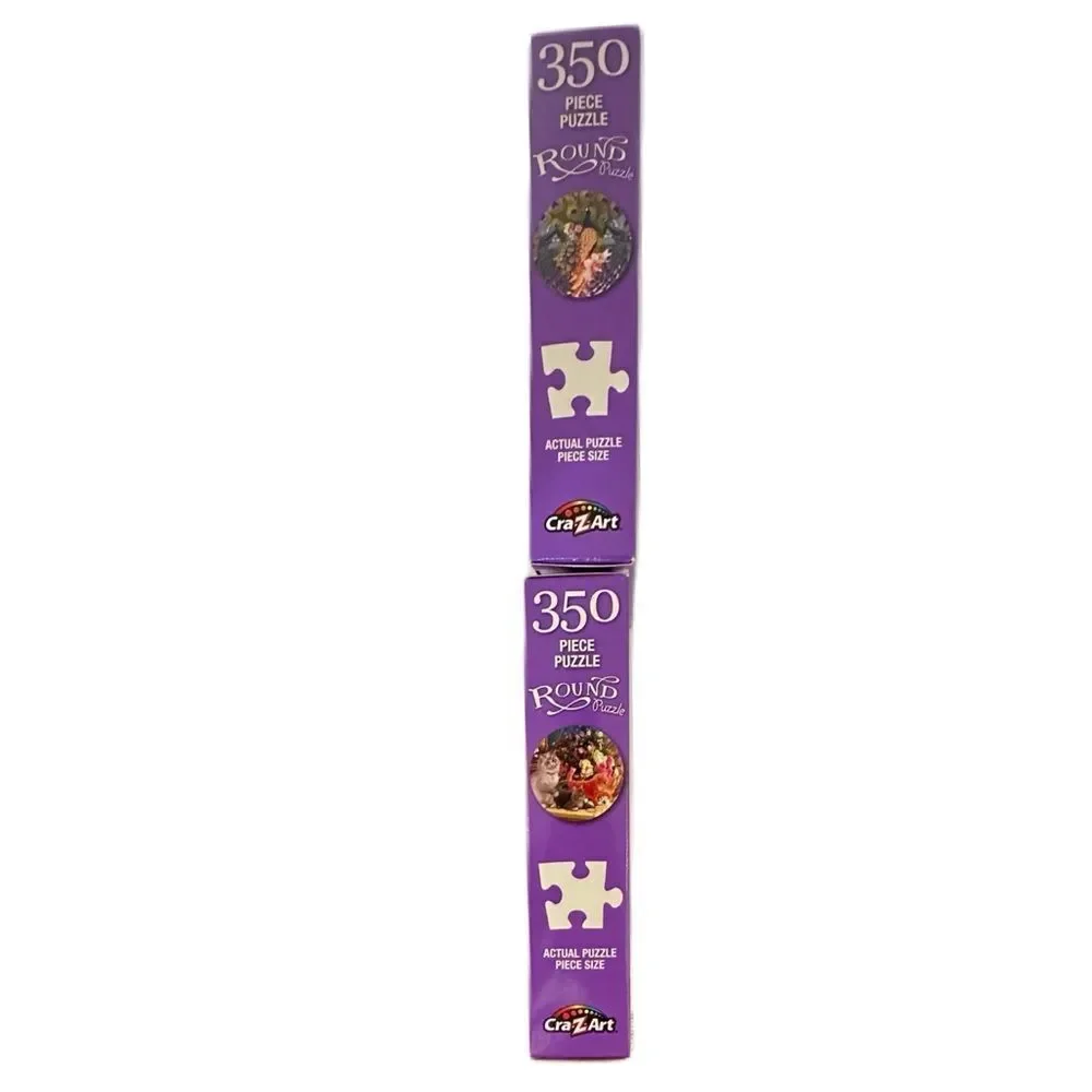 Craz Art 350 Piece Space Saver Jigsaw Puzzles‎ Cats & Peacocks